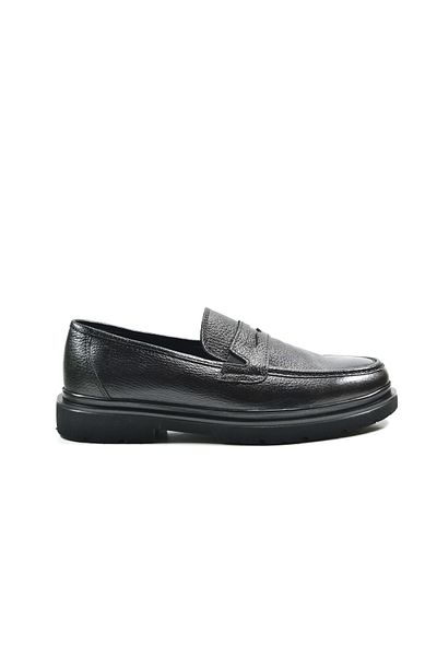 Onlo Ayakkabı Trp.9801 Γνήσιο Δερμάτινο Μαύρο Loafer Casual Ανδρικά Παπούτσια