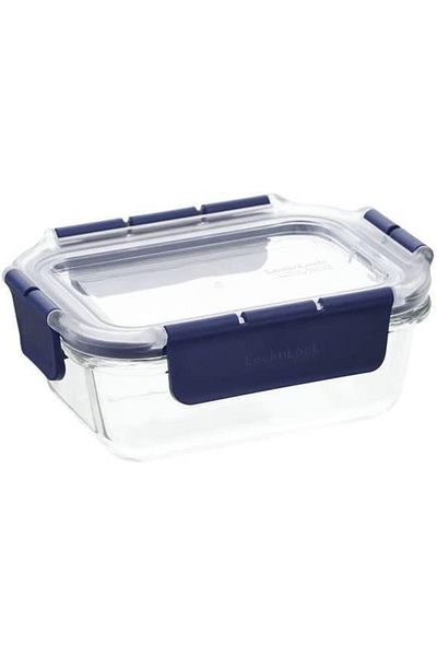 Lock & Lock 380 ml Blue Quadrilateral Oven Storage Container - Ll Top Class