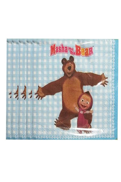 Parti dolabı 20pcs Masha Masha And The Bear Birthday Paper Party Napkin 33x33 Cm