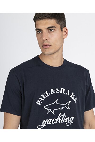 PAUL&SHARK Ανδρικό πλεκτό μπλουζάκι C.w. Βαμβάκι