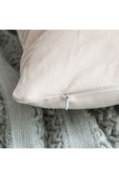 stellahomes Dark Cream Color Premium Velvet Ειδική Μαξιλαροθήκη 2 τεμαχίων 43x43 cm