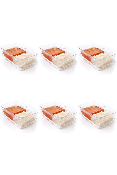 YzHome حاوية تخزين مكونة من 6 قطع من الميكا مع غطاء وزبدة الإفطار