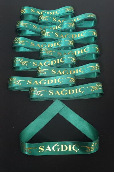 ZEYMERADE Yeşil Sağdıç Kol Kurdele Bileklik Bant, Kına Gecesi Düğün Bride Bekarlığa Veda Söz, 1 Adet