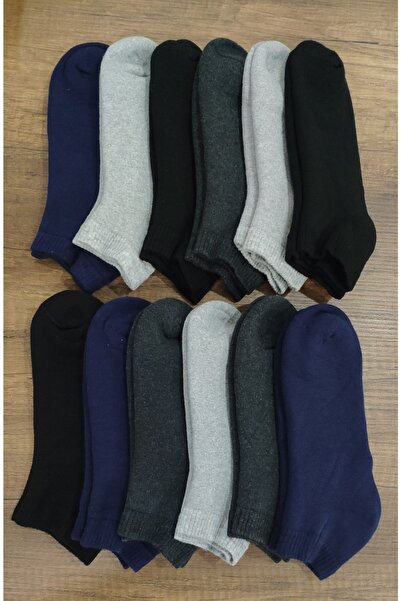 Leement socks Kışlık Kalın Havlu Patik Çorap 12 Çift Pamuklu