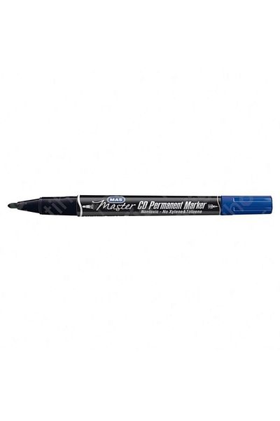 Mas Pack of 12 Blue Permanent Marker Pen - Double Ended CD Pen