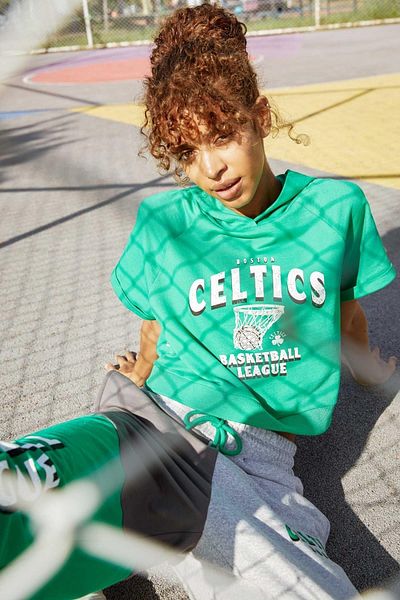 DeFacto Fit NBA Boston Celtics Regular Fit Hooded Sweatshirt