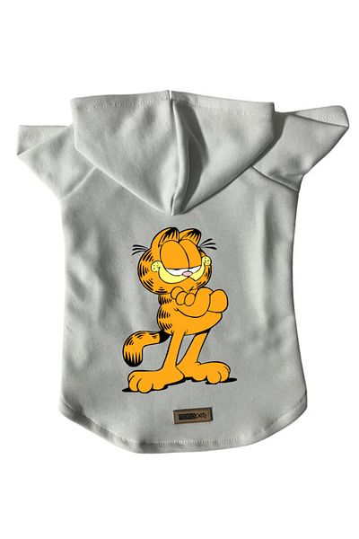 Monopetz Hooded Fleece Sweatshirt Dog And Cat Outfit & Dress - Garfield