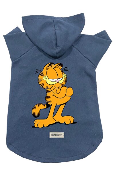 Monopetz سويت شيرت من الصوف بغطاء للرأس ملابس للكلاب والقطط - غارفيلد - مقاس XL