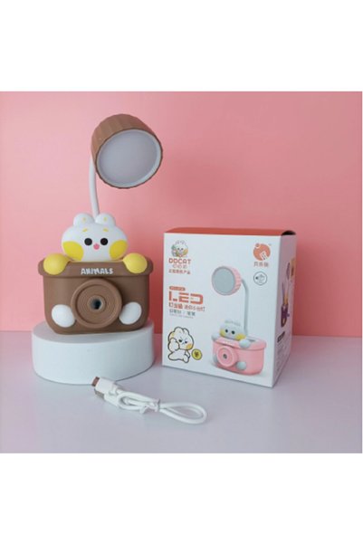 hediyeconcepti Cute Cartoon Pen Holder and Desk Lamp