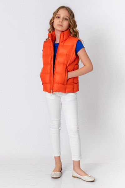 incity Girl's Orange Puffer Vest