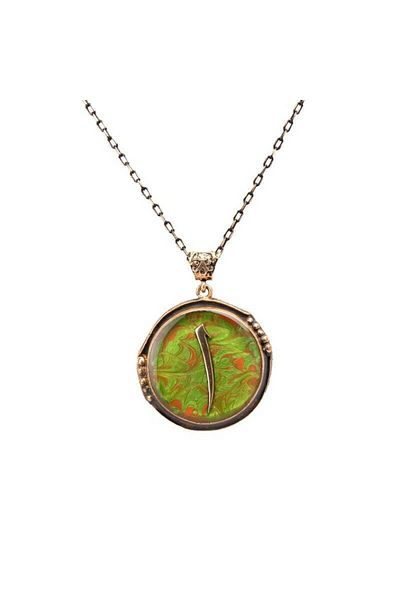 Hayrat Neşriyat Marbled Authentic Resin Necklace - Elif Handcrafted Cevşen