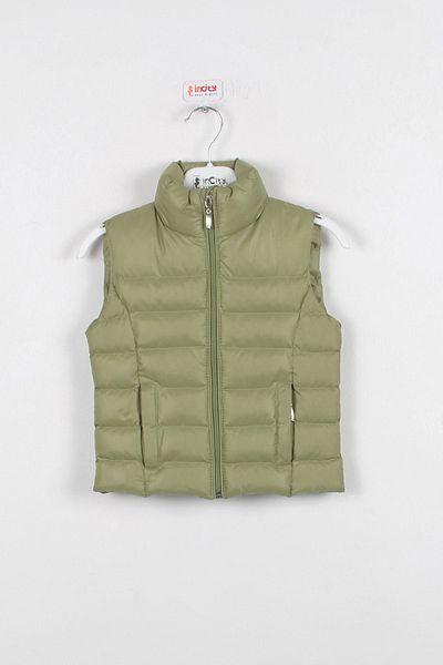 incity Girl's Green Puffer Vest