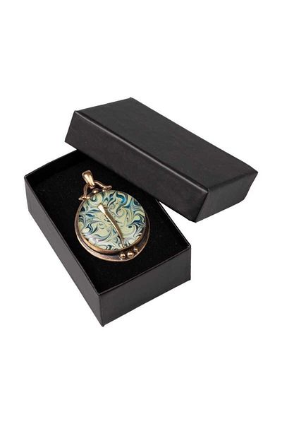 Hayrat Neşriyat Marbled Elif Handcrafted Authentic Resin Necklace Cevşen (1767-8)