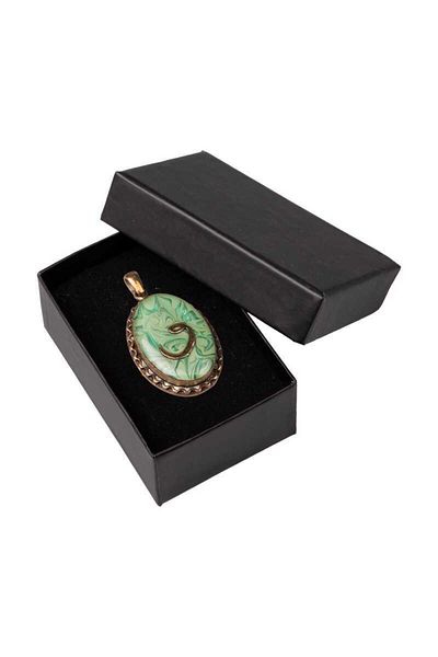 Hayrat Neşriyat Marbled Authentic Resin Necklace - Vav Handcrafted Cevşen (1768-3)