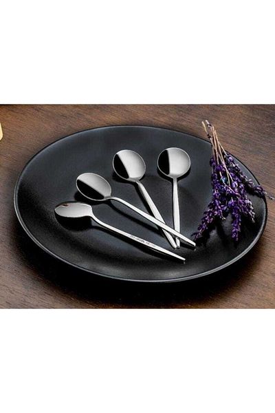 ÖZLİFE Mess Steel 6-Piece Teaspoon Plain