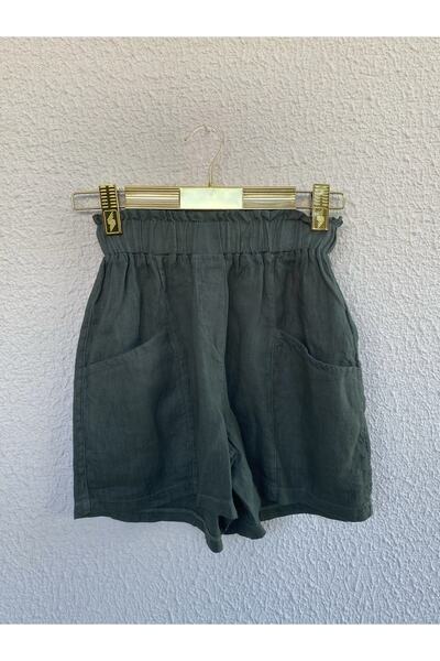 atelier gümüş %100 Keten Şort & Bermuda