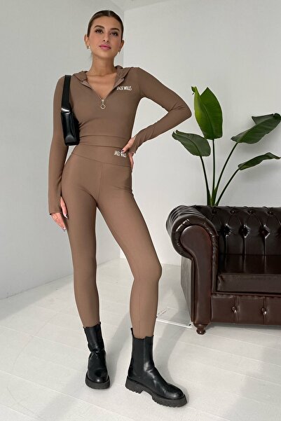 vuvutasarım High Waist Mink Leggings with Bodice Providing a Tightened Look and Hand-Cut Mink Bustier Set 001