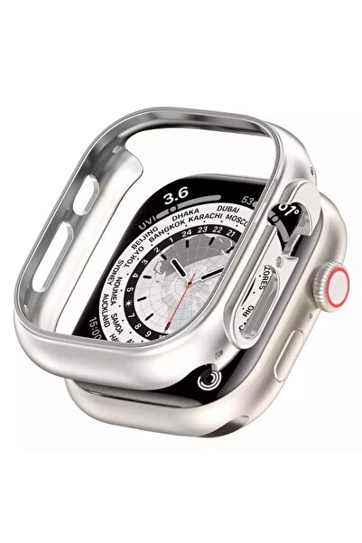 Mi7a Apple Watch Ultra 49mm Uyumlu Kasa Koruyucu Kılıf Sert Pc ( Önü Açık )