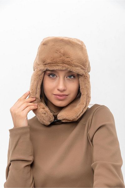 Saria Moda Faux Fur Snow Beret with Headphones/hat