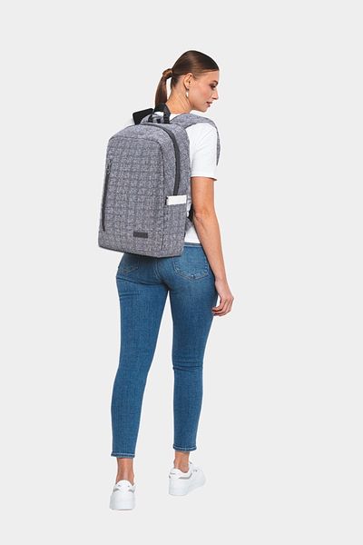 Classone BP-WTX406G 15.6 بوصة قماش مقاوم للماء، سحاب مقاوم للماء، دفتر ملاحظات، حقيبة كمبيوتر محمول - رمادي