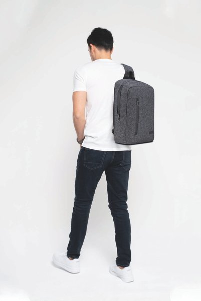 Classone Bp-wtx204g 15.6" Waterproof Fabric Waterproof Zipper, Notebook, Laptop Bag-grey