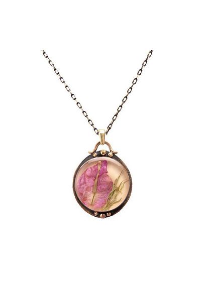 Hayrat Neşriyat Authentic Flower Bougainvillea Necklace - Resin Cevşen (1776-2)