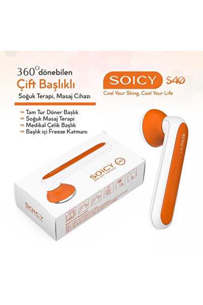 SOICY S40 Ice Massage Soğuk Buz Masaj Roller -tam Tur Dönen Metal Başlık,çift...