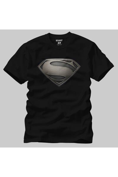 Crazy Ανδρικό μπλουζάκι με μαύρο λογότυπο Man Of Steel