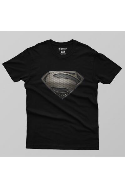 Crazy Ανδρικό μπλουζάκι με μαύρο λογότυπο Man Of Steel