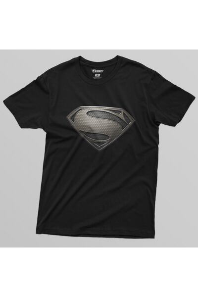 Crazy Ανδρικό μπλουζάκι με μαύρο λογότυπο Man Of Steel