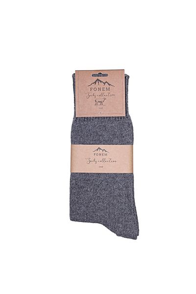 Fonem Men's Plain Seamless Wool Socks Fo 8000 Gray