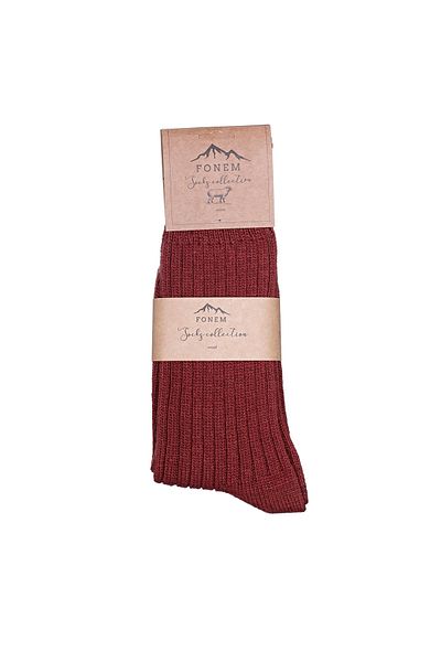 Fonem Men's Derby Wool Socks Fo 8001 Tile
