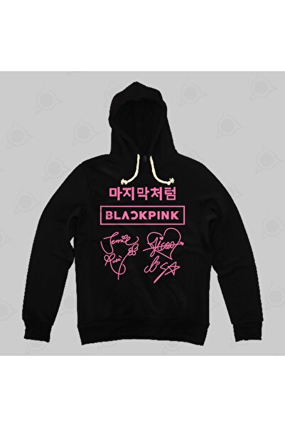 Built By Crazy Hanorac cu glugă unisex cu sigla Blackpink