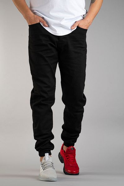 bombe Ανδρικό παντελόνι Jogger Slim Fit Slim Fit μαύρο