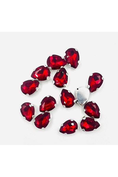 yiğit aksesuar 13x18 (1,8 cm) Θήκη Κόκκινη Γυάλινη Πέτρα 5 Τεμάχια