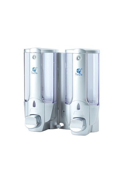Omnipazar Xinda Zyq138sg Dozator de săpun lichid și șampon 2 bucăți argintiu 2x380 ml