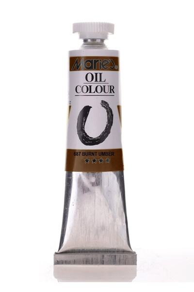 Maries Oil Colour Yağlı Boya 50ml 687 Burnt Umber