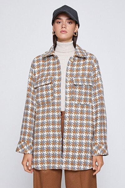 Koton Jachetă cu model Houndstooth de damă 3wak20107ew