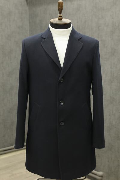 CORTEJ Erkek Slimfit Kaşe Kaban