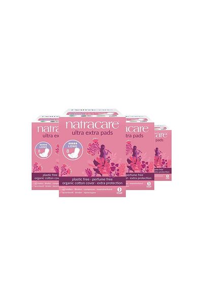 Natracare Ultra Extra Pad Long 8 Pieces X 4