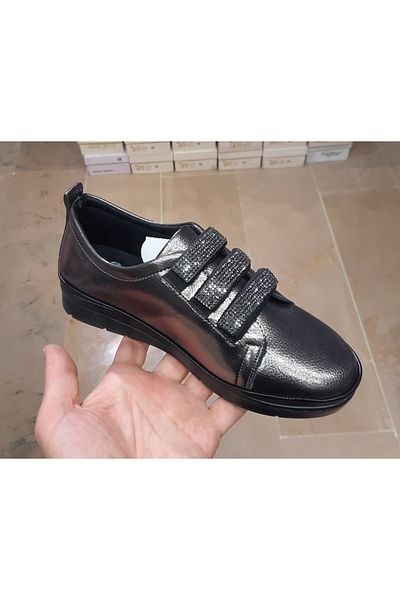 BRGL Pantofi de damă, anti-alunecare, impermeabili, ortopedici, cu elastic, din piatră de platină