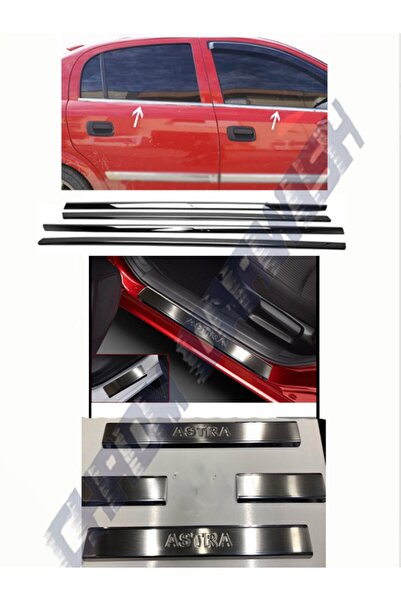 darwish Opel Astra G Krom Cam Çıtası 4 Prç. 1998-2004 Ve Kapı Eşiği 4 Parça S...