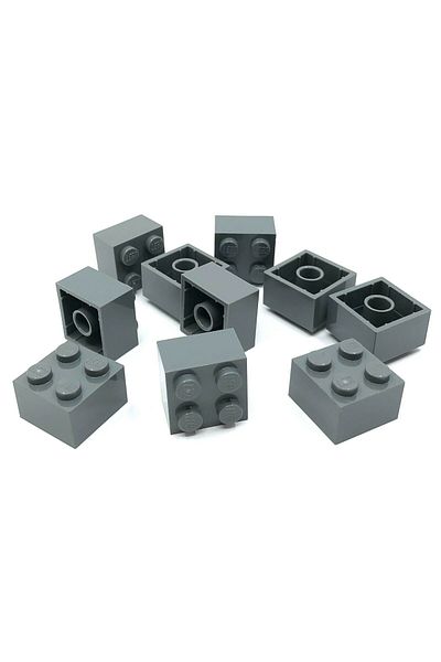 LEGO Accessory Custom Moc Creator Brick 2 X 2 Bricks Dark Gray 4 Pieces Will Be Sent