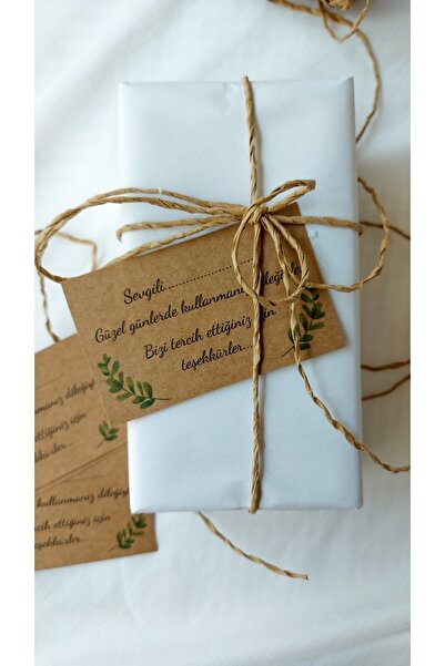 Çikoleyt Design كرافت شكرًا لك على اختيارنا - بطاقة المنتج (5x8 سم) 20 قطعة