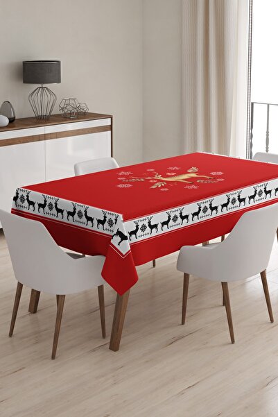 Çt Çeyizci Tekstil Față de masă cu model de Anul Nou, față de masă de Crăciun...