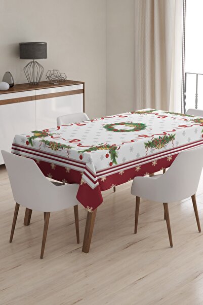 Çt Çeyizci Tekstil Față de masă cu model de Anul Nou, față de masă de Crăciun, față de masă de Crăciun cu design special digital