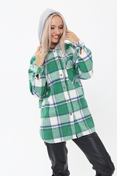 Nehir tekstil Kapüşonlu Kışlık Oduncu Gömleği