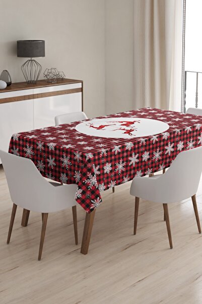 Çt Çeyizci Tekstil Față de masă cu model de Anul Nou, față de masă de Crăciun, față de masă de Crăciun cu design special digital