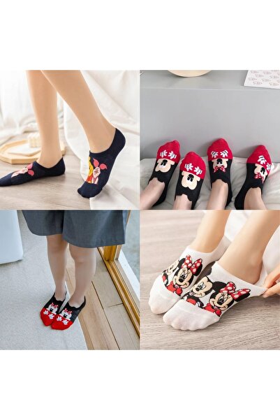 dm del more 5 perechi de damă pantofi invizibili multicolori șosete