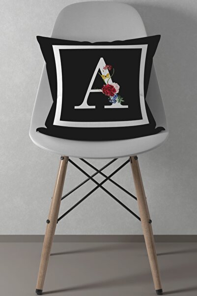 menesahome Pernă cu literă A, pernă cu literă, pernă cu alfabet, pernă cu lit...